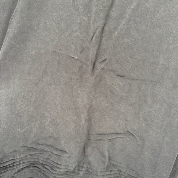 Weekend MaxMara 100% Silk Black Short Sleeve Ruffle Front Shift Dress Sz 12 US - Picture 10 of 13